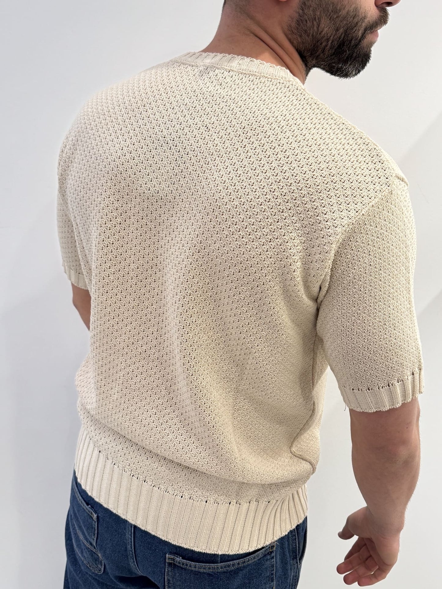 T-shirt in maglia tramata