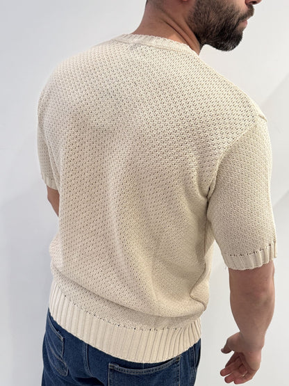 T-shirt in maglia tramata
