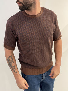 T-shirt in maglia tramata