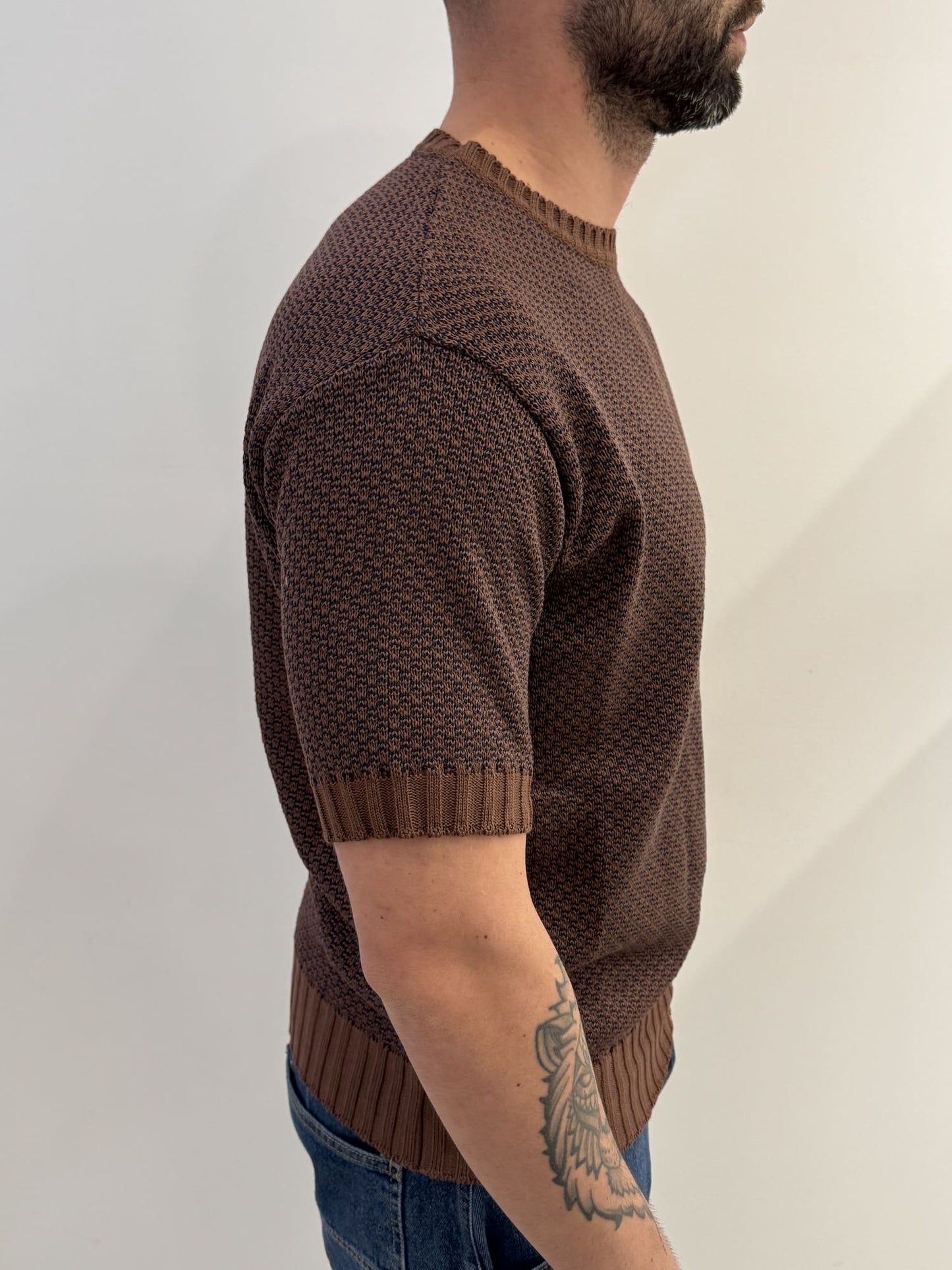 T-shirt in maglia tramata