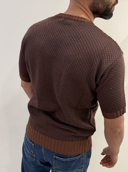 T-shirt in maglia tramata