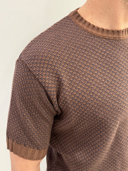 T-shirt in maglia tramata