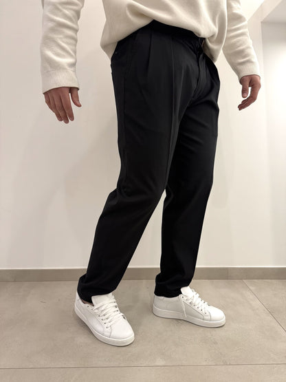 Pantalone semi elegante con elastici sui fianchi