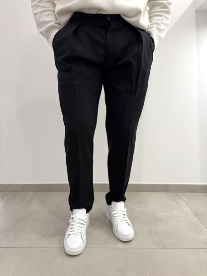 Pantalone semi elegante con elastici sui fianchi