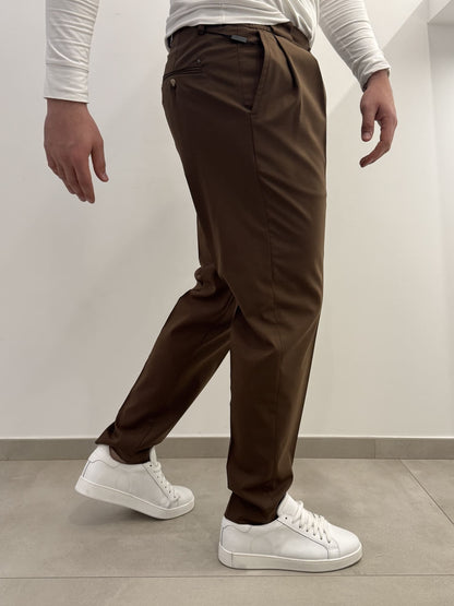 Pantalone semi elegante con elastici sui fianchi