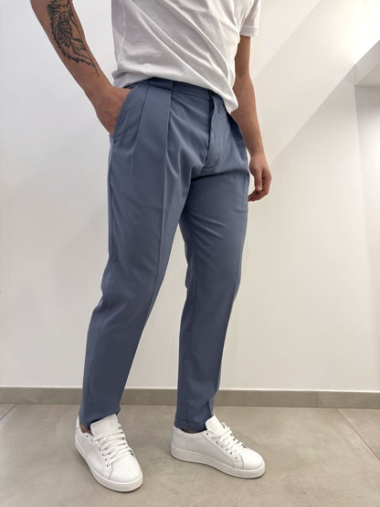 Pantalone semi elegante con elastici sui fianchi