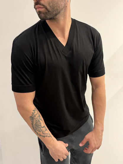 T-Shirt a punta in filo di Scozia