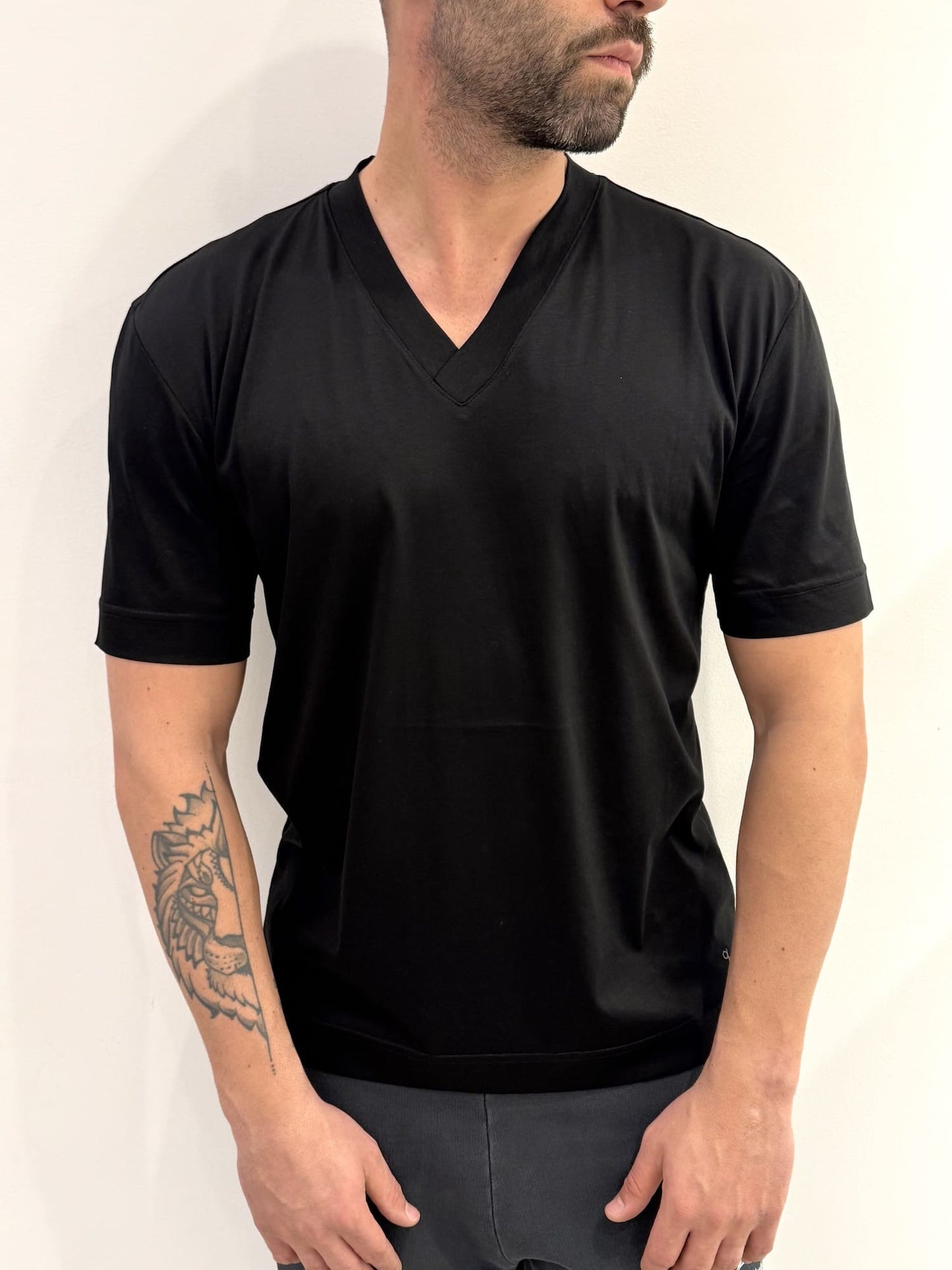 T-Shirt a punta in filo di Scozia