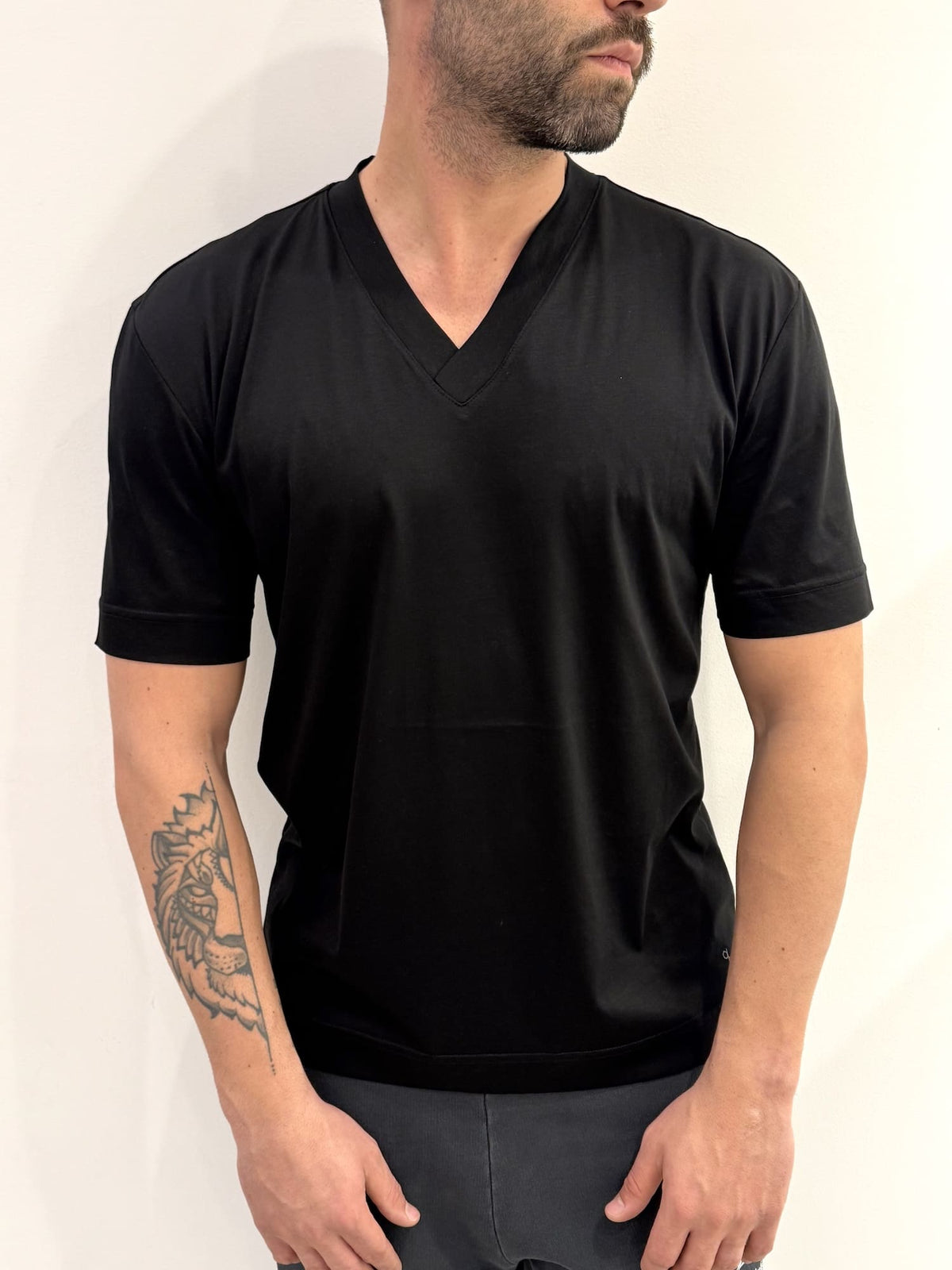 T-Shirt a punta in filo di Scozia