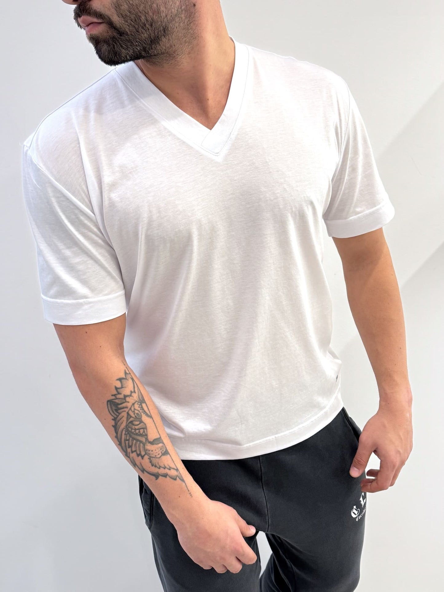 T-Shirt a punta in filo di Scozia