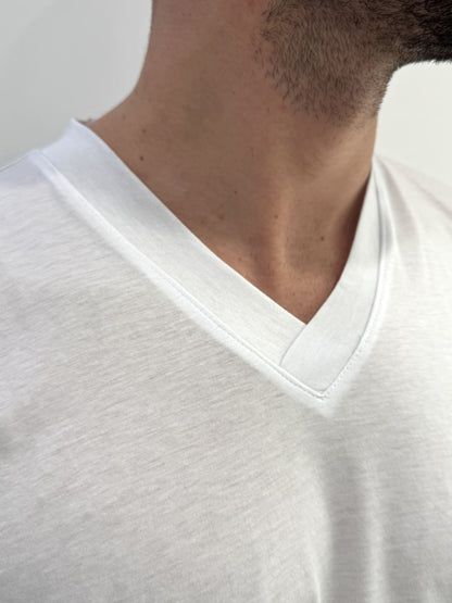 T-Shirt a punta in filo di Scozia