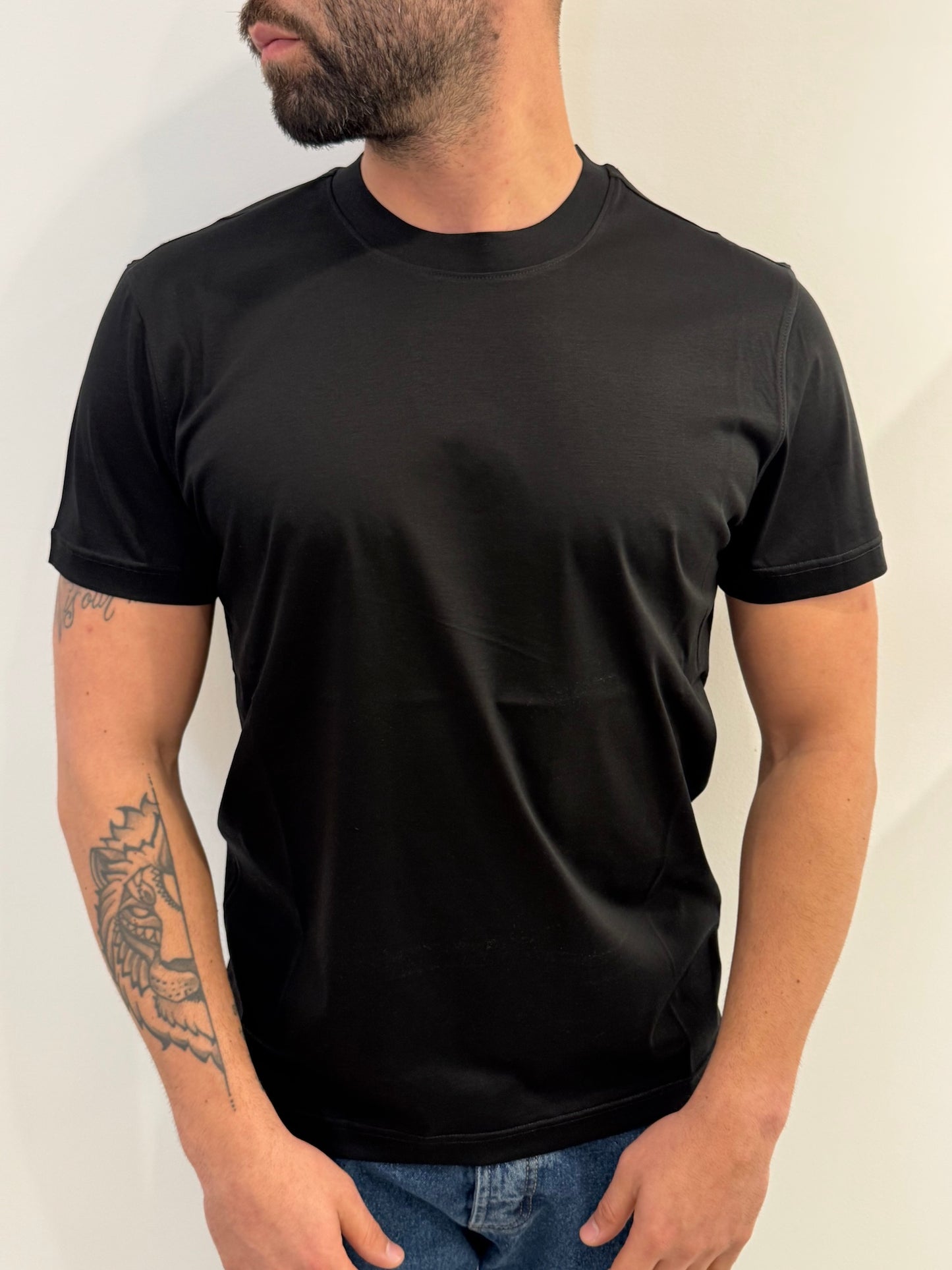 T-shirt in filo di Scozia