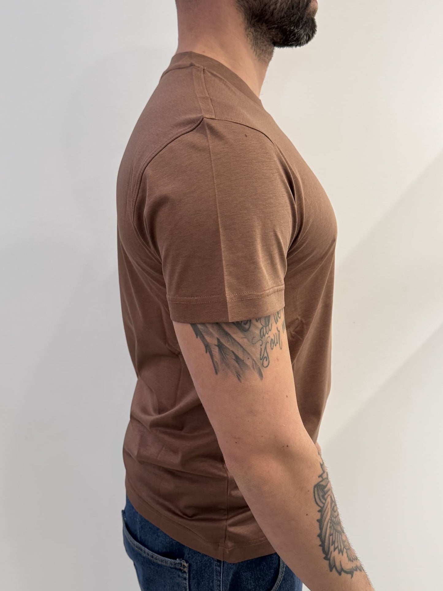T-shirt in filo di Scozia