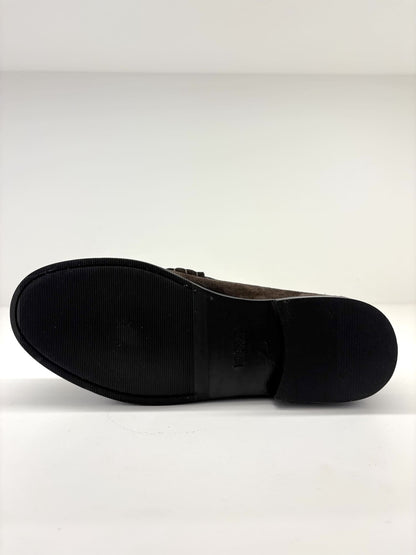 Mocassino effetto camoscio con fibbia
