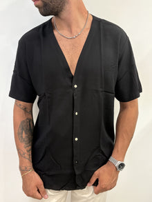 Camicia senza collo scollo a V