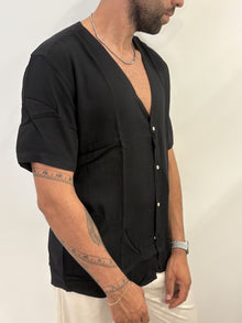 Camicia senza collo scollo a V
