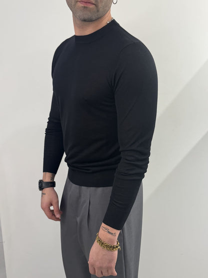 T-shirt Out/Fit manica lunga nero