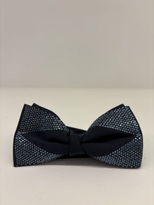 Papillon raso blu motivo