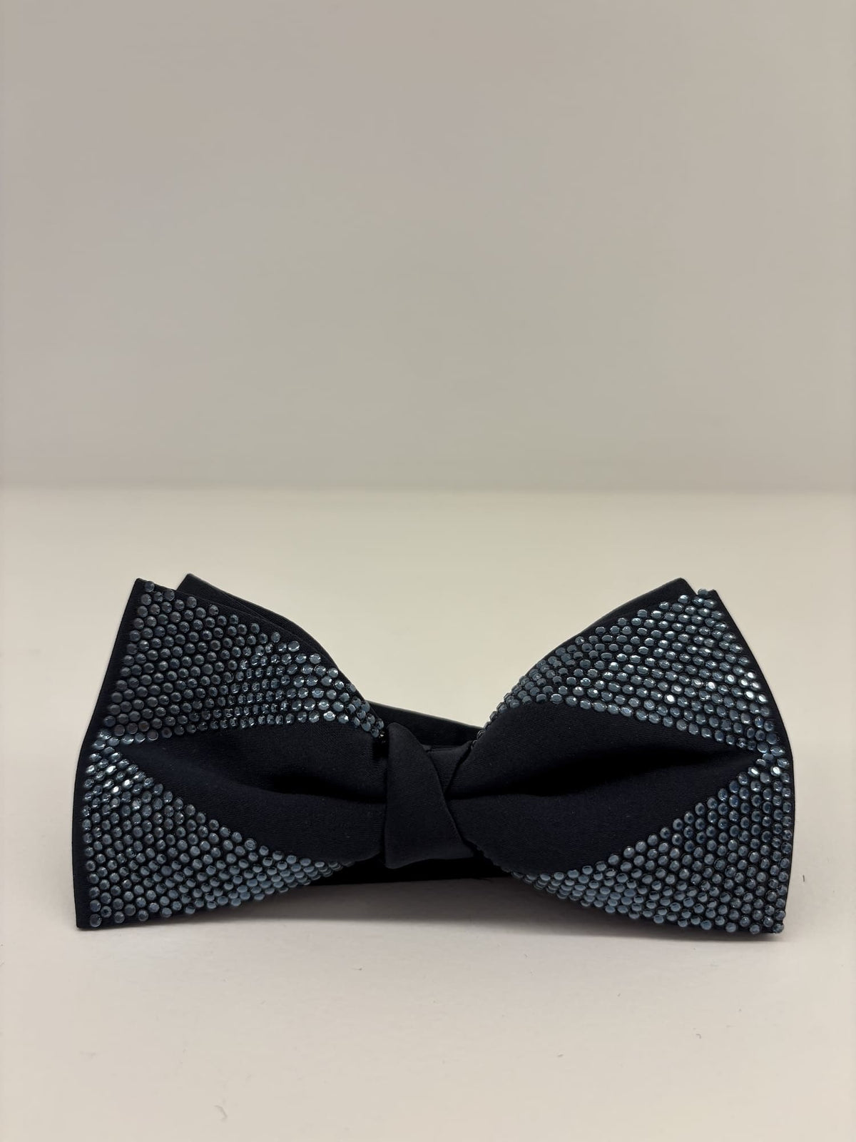 Papillon raso blu motivo