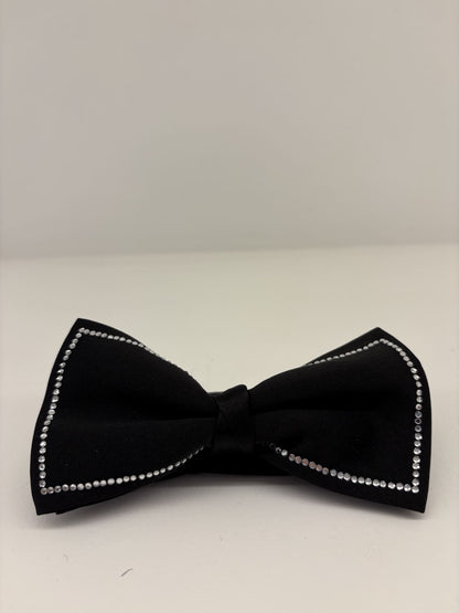 Papillon raso nero profilo