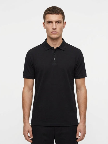 Polo Sorbino basic in cotone nero