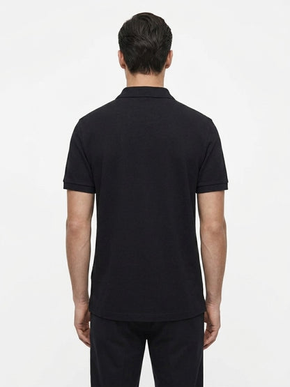 Polo Sorbino basic in cotone nero