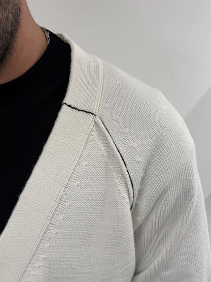 Cardigan  Blacksvnday con dettagli a contrasto panna