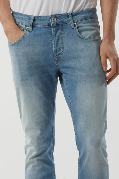 Jeans 5 tasche slim fit lavaggio chiaro