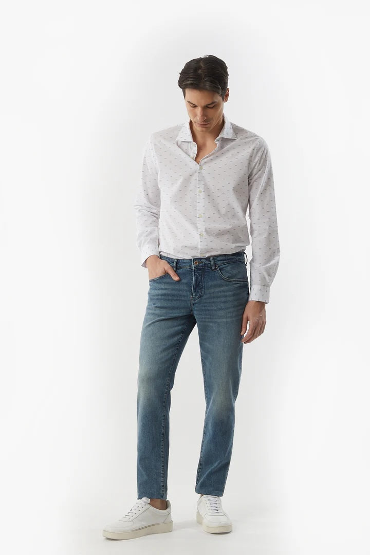 Jeans 5 tasche slim fit lavaggio medio
