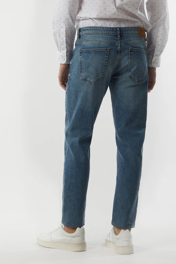 Jeans 5 tasche slim fit lavaggio medio