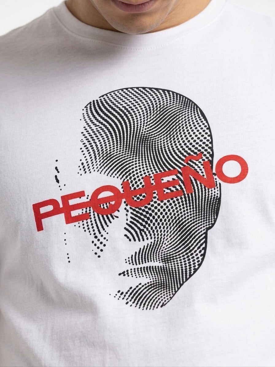 T-shirt in cotone con grafica pequeno bianco