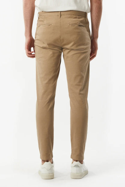 Pantaloni chinos slim fit dobby