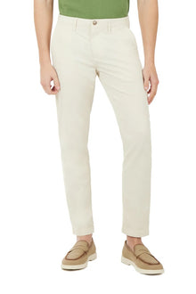 Pantaloni chinos slim fit dobby Sorbino crema