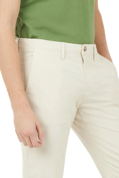 Pantaloni chinos slim fit dobby Sorbino crema