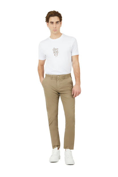 Pantaloni chinos slim fit dobby Sorbino Fango