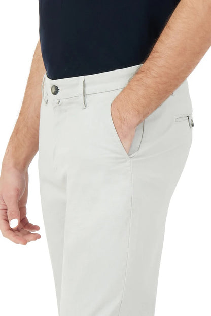 Pantaloni chinos slim fit dobby tinto filo Sorbino crema