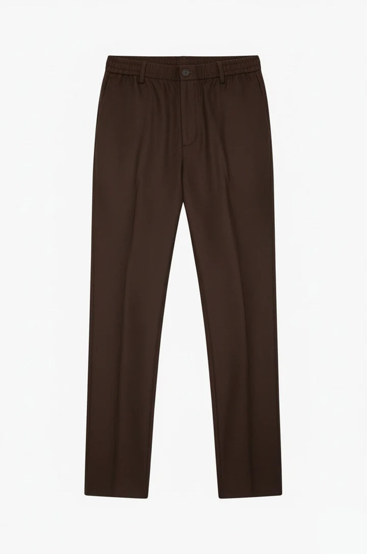 Pantaloni jogger fit taglio classico Sorbino moro