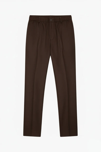 Pantaloni jogger fit taglio classico Sorbino moro