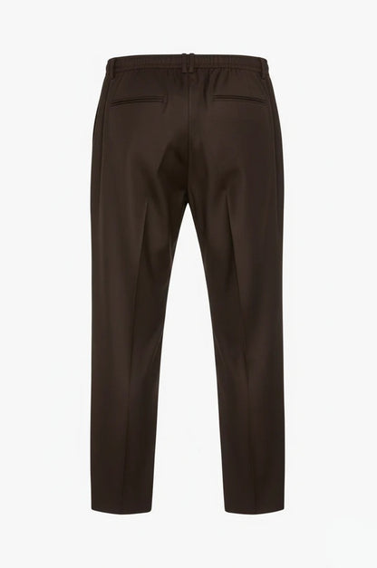Pantaloni jogger fit taglio classico Sorbino moro