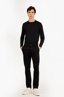 Pantaloni chinos regular fit basic nero