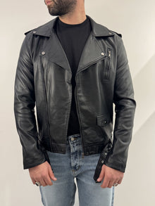 Giubotto in Pelle Stile Chiodo