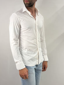 Camicia in tessuto performance no stiro bianco