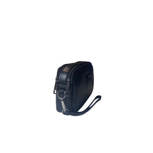 Borsello uomo con doppia zip in pelle