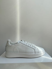 Sneakers bianca in pelle