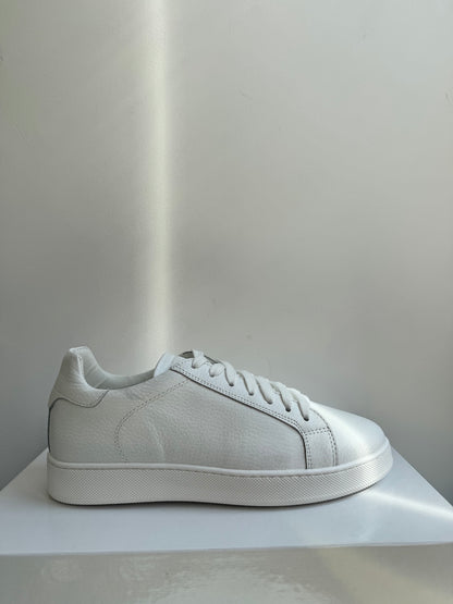 Sneakers bianca in pelle