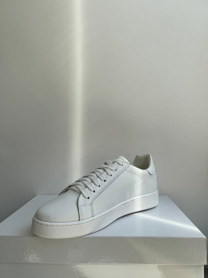 Sneakers bianca in pelle