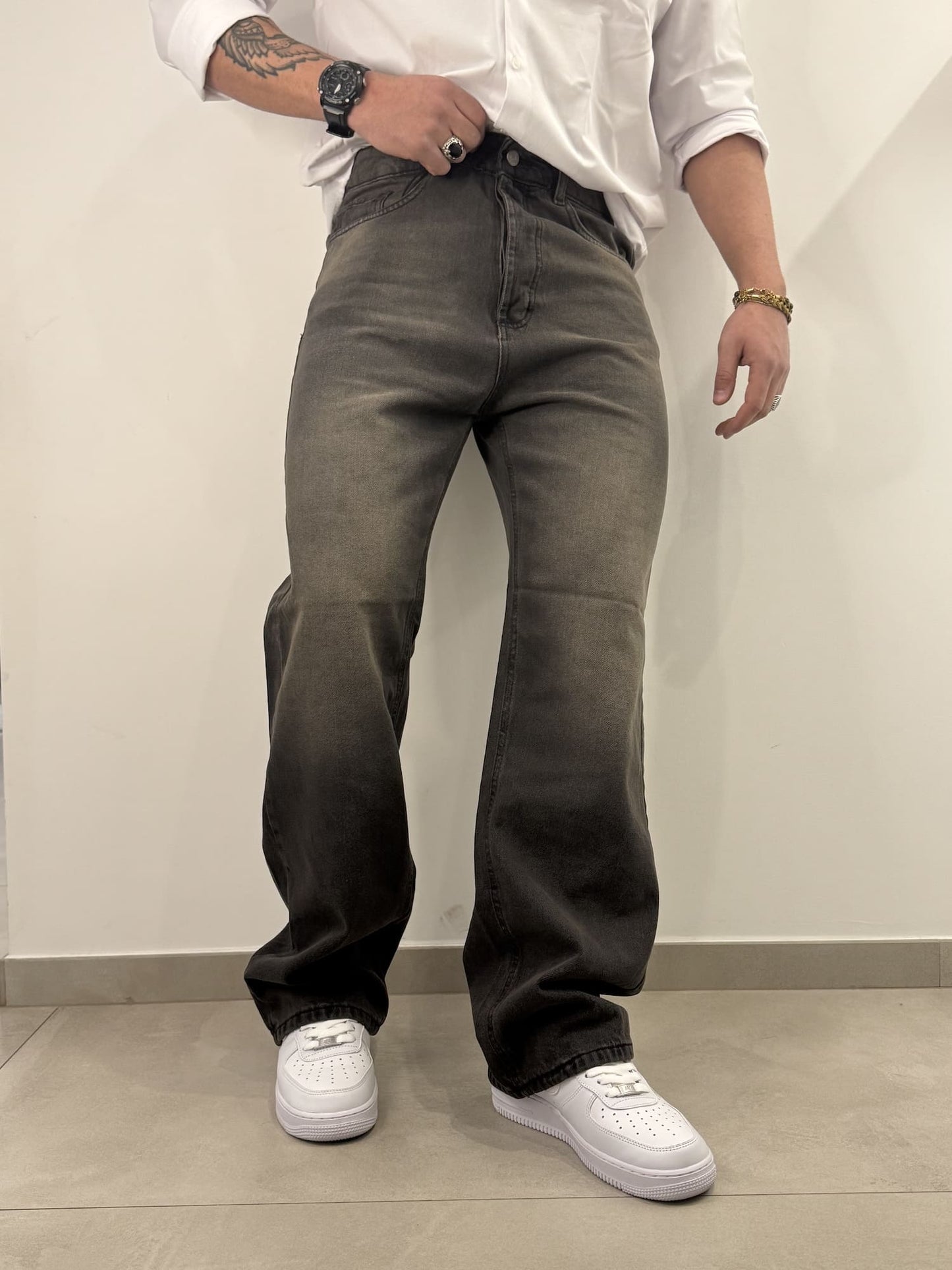 Jeans scuro basic baggy