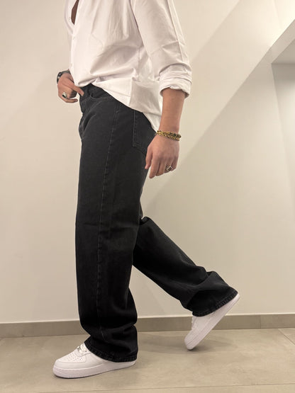 Jeans nero basic baggy