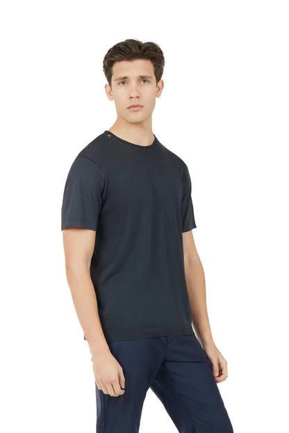 T-shirt in maglia con dettagli taglio vivo Sorbino