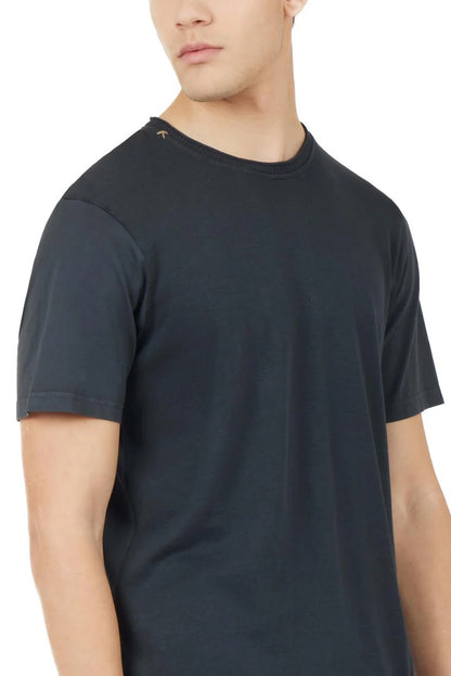 T-shirt in maglia con dettagli taglio vivo Sorbino